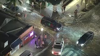 Newport Beach CA streets flooded at high tide  ABC7 [upl. by Eniron]