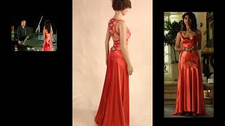 Caterina Murino Evening Dress red satin Casino Royale [upl. by Whittaker]