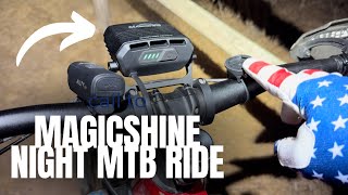 MTB night ride with Magicshine Bowtie Rim Trail review San Diego [upl. by Margarida]