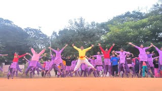 108 Surya Namaskar gtwa English medium girls school Hukumpeta ASR district [upl. by Marilee]