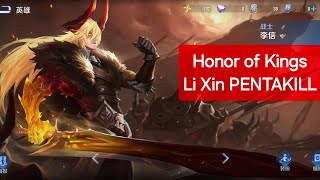 Honor of Kings Li Xin PENTAKILL [upl. by Lopes672]