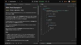 2924 Find Champion II  C  Simple and easy explanation  Leetcode daily question  DSA [upl. by Malcah]