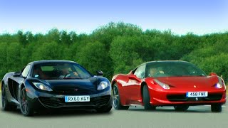 McLaren MP412c vs Ferrari 458 Italia  Fifth Gear [upl. by Aile408]