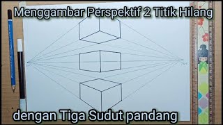 PERSPEKTIF 1 TITIK HILANG TUTORIAL PERSPEKTIF [upl. by Arracot]