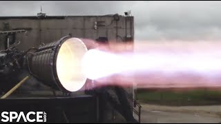 SpaceX Starships Raptor vacuum engine testfired in Texas [upl. by Maia]