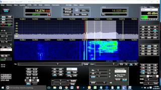 Flex 1500 PowerSDR Tunable Notch Filter Demonstration [upl. by Nhguavaj]