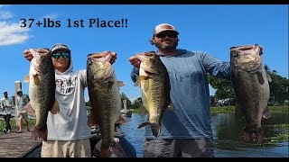 LAKE OKEECHOBEE POPPED OFF 37Lbs Team Derb [upl. by Ilarin369]