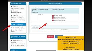 NEET PG COUNSELLING REGISTRATION PROCESS  Step wise guide to register neetpg counselling mcc [upl. by Enneite]