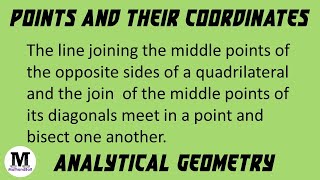 18  Points And Their Coordinates  Analytical Geometry  Worked Out Problem [upl. by Remot574]