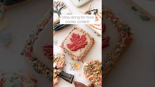 Textured 🍁 cookiedecorating decoratedcookies royalicing cookies [upl. by Dougall288]