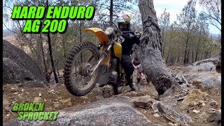 Hard enduro on AG 200 Yamaha farm dirt bike Better then KTM [upl. by Llibyc]