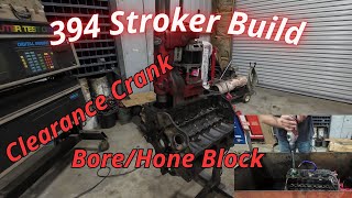 351w 394 Stroker build  Bore Hone Block Clearance [upl. by Yniar614]