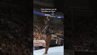 She made that look easy😳 gymnastics floor tumbling simonebiles [upl. by Garner]