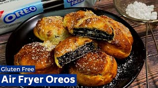 GLUTEN FREE AIR FRYER OREOS  Gluten Free Fair Food at Home [upl. by Fenelia]