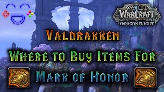 Valdrakken Mark of Honor PvP Vendor Location Dragonflight [upl. by Ymmat]