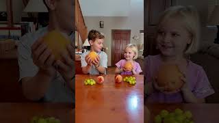 🍇🍎🍊Fruit telepathy challenge kidsfun [upl. by Elitnahc]