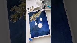 Watercolor Christmas cards arttutorial watercolorart watercoloreffect watercolortutorial [upl. by Hurst]