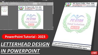 Letterhead Kaise Banaye  PowerPoint Me Latterhead Kaise Banaye [upl. by Nochur]