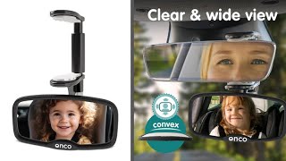 Onco Forward Facing Baby Car Mirror 100 Shatterproof amp Shakeproof  UKUS [upl. by Tressia]