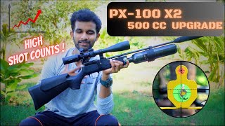 My New PX100  500 cc Tank Upgrade  50 and 100 yards Plinking Long range Plinking [upl. by Gowrie]