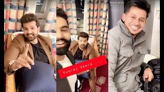 Parmish Verma Fun With Yuvraj Hans  Laddi  Bhullar on Jinde Meriye Shoot [upl. by Norreg]