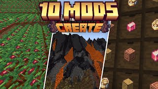 10 Mods You NEED For Minecraft Create Mod [upl. by Lihcox]