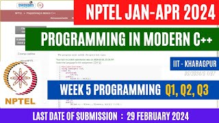 NPTEL Programming in Modern C Week 5 Programming Assignment   OPEducore [upl. by Nwahsad]