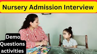 How to prepare child for Nursery InterviewDemo Questions and Practice [upl. by Lucina]