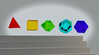 Platonic Solids Which is faster  Rigid body simulation [upl. by Yrannav441]