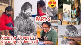 Drawing strangers in India very realistically  REACTIONS drawing Prank with stranger  PART2 [upl. by Arahsit949]