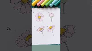 Drawing techniques  How to draw ￼flower drawing art shorts [upl. by Steffin]