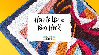 How to Use a Rug Hook to Make a Rag Rug with Ragged Life [upl. by Nilak]