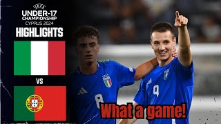 MUST WATCH Italy vs Portugal  U17 Euro Championship Final Highlights  June 5 2024 [upl. by Jotham]