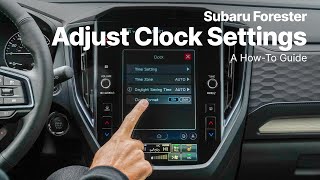 How to Set the Clock  Subaru Forester  Subaru Guide [upl. by Garwood]