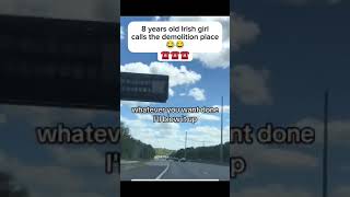 little Irish🇮🇪 girl demolition blowup school knockdown jokefactory bigbang dublin viralvideo [upl. by Lust]