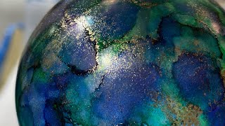 Alcohol Ink Ornaments Part 1  Holiday DIY Decorations [upl. by Nivad]