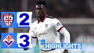 Cagliari vs Fiorentina 23 Highlights Serie A TIM 202324 [upl. by Desiri]