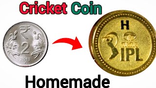 🥰 How To Make Toss coin at home  easy  Cricket toss coin [upl. by Enitsahc]