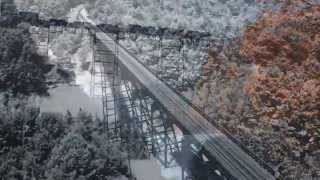 NKP 765 Erie Limited over the Portage Viaduct at Letchworth State Park [upl. by Eisnyl]