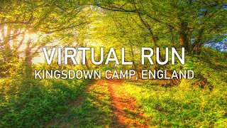 Virtual Run  Kingsdown Camp England  Treadmill Running Scenery [upl. by Orenid]