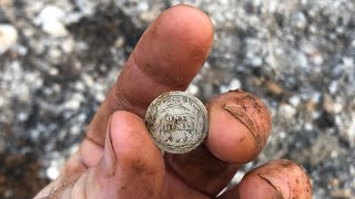 Another Silver Coin from Under the Road  Quick Hunt Before Dark [upl. by Nosittam]