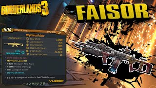 BORDERLANDS 3  Faisor Legendary Weapons Guide [upl. by Tnilc]