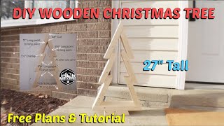 DIY Wooden Christmas Tree 27quot tall  free plans amp tutorial [upl. by Nahgrom]