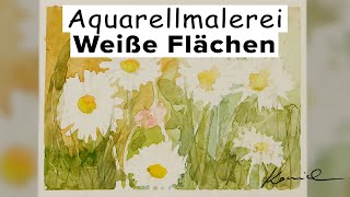 AliceART  Aquarell Kurs 3 für Anfänger  Weiße Flächen  Aquarell malen lernen  watercolor [upl. by Ylelhsa]