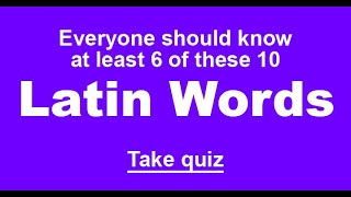 Quiz  Latin words [upl. by Leonor]