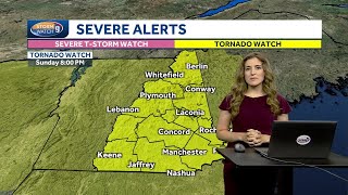 Tornado watch issued for all of New Hampshire [upl. by Dimphia]