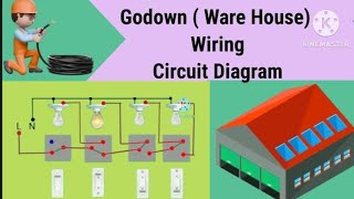 ware house wiring Godown Wiring Circuit  2 Easy Method [upl. by Nawad]