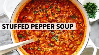 STUFFED PEPPER SOUP is the cozy soup recipe you need for winter [upl. by Emoryt]