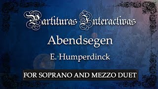 Abendsegen KARAOKE FOR MEZZO AND SOPRANO DUET  E Humperdinck  Original Key D Major [upl. by Rubie]