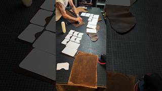 Leather Hide Prep for 10 Wallets [upl. by Eniowtna]